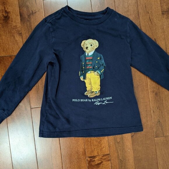 Polo Ralph Lauren kids boys size 5 long sleeve top in navy - Picture 1 of 5